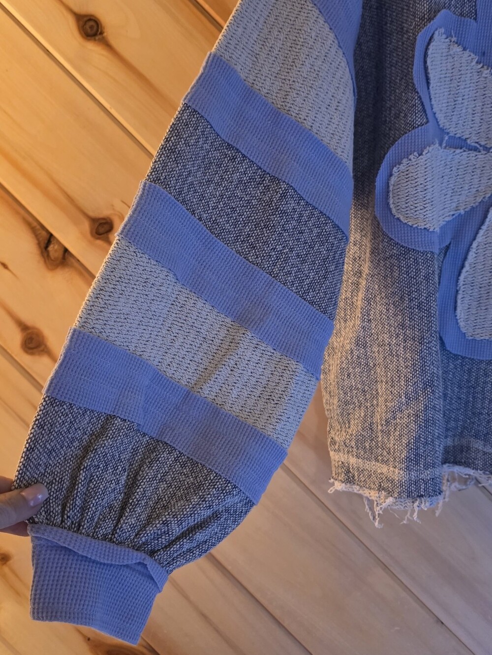 Oli & Hali Gray and Lavender Floral Sweater - Picture 7 of 11